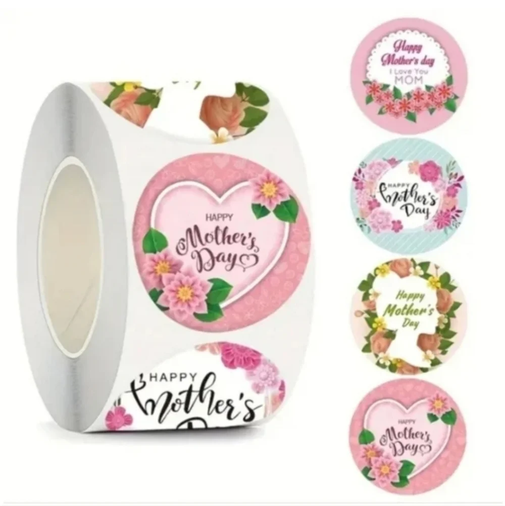 500 Pieces Roll Mothers Day Sealing Sticker